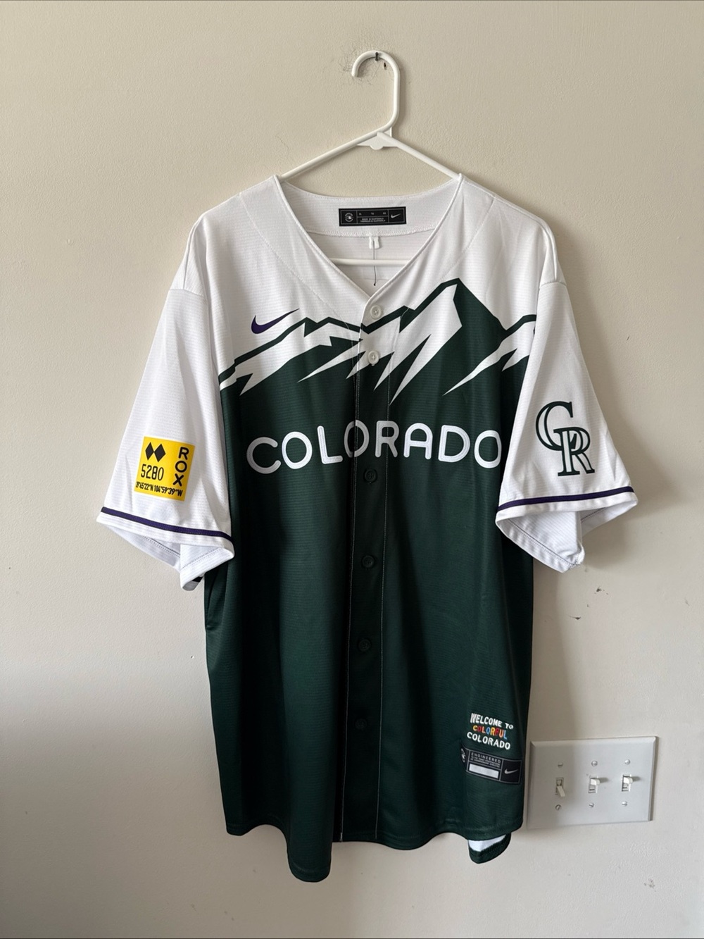 MEN’S NIKE TREVOR STORY #27 COLORADO ROCKIES CITY CONNECT MLB JERSEY SZ XL RARE